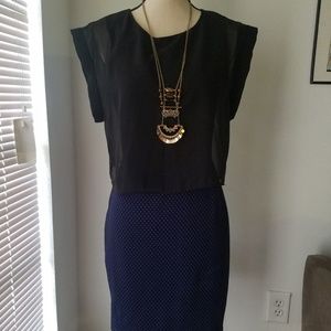 BONGO Blue and black dress, L